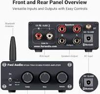 Fosi Audio BT20A Bluetooth 5.0 Stereo Audio 2-kanałowy wzmacniacz,  wbudowany odbiornik, wzmacniacz mini HiFi klasy D 2.0CH do głośników  domowych 100 W ...