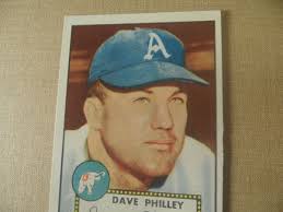 V-21 1952 Topps baseball card #226 DAVID PHILLEY Outfield Philadelphia  Athletics