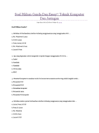 Check spelling or type a new query. Soal Pilihan Ganda Dan Essay Os Dan Siskom