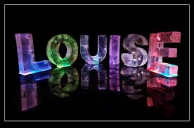 The Name Louise In 3d Coloured Lights Louis Dark Flowers Names