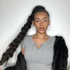 Simple, yet lovely pony with bangs. How To Do A Ponytail Fishtail Braid Nisadaily Com