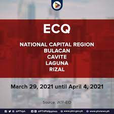 Manila, philippines — a shift to the strictest enhanced community quarantine (ecq) in albay may not be necessary despite a surge. Greater Manila Area Now Under Ecq Ptv News