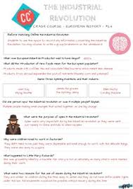 Crash Course Documentry Sheet Industrial Revolution 24 Tpt