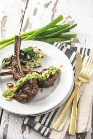 Grilled Lamb Chops With Charred Scallion Pesto The Charming Detroiter Recipe Grilled Lamb Grilled Lamb Chops Lamb Recipes
