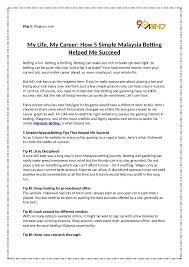 Explore the 515 jobs vacancies in malaysia and apply online. My Life My Career How 5 Simple Malaysia Betting Helped Me Succeed