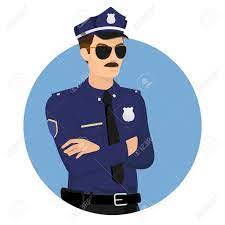 Eso sí, debido a los costos que implicaría modificar las patrullas y cambiar el uniforme de la policía nacional de colombia, una fuerza armada con. El Policia Con Uniforme De Color Azul Circulo Aislado En Blanco Ilustracion Vectorial Ilustraciones Vectoriales Clip Art Vectorizado Libre De Derechos Image 36400057