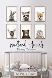 Woodland Nursery Decor Peekaboo Woodland Animals Collection Baby Animal Nursery Woodland Baby Room Baby Animal Prints Nursery