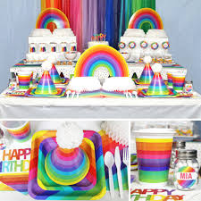 Useful tips on birthday table setting. Rainbow Birthday Party Ideas Rainbow Party Ideas At Birthday In A Box