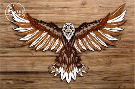 Download Multilayer Cut File Eagle Us Flag Art 4th Of July Laser Cut Files Crella