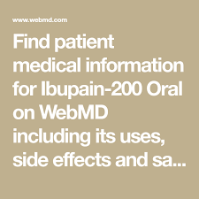 Find Patient Medical Information For Ibupain 200 Oral On Webmd Including Its Uses Side Effects And Safety Interactions Pict Medical Medical Information Oral