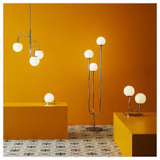Simrishamn Table Lamp With Led Bulb Chrome Plated Opal Glass Ikea Moderne Beleuchtung Standleuchte Glaser Ikea