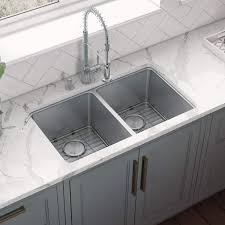 Crafted from heavy duty 16 gauge stainless steel. Ruvati 31 Inch Undermount Kitchen Sink 50 50 Double Bowl 16 Gauge Stainless Steel Rvm5099 Kitchen Bar Sinks Tools Home Improvement Rayvoltbike Com