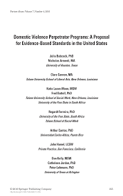 Dating violence is violence that occurs within a dating relationship rather than, say, and; Pdf Domestic Violence Perpetrator Programs A Proposal For Evidence Based Standards In The United States