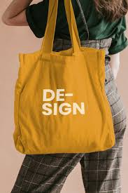 Download Premium Psd Of Woman With A Tote Bag Mockup 1216475 In 2020 Tote Bag Canvas Bag Design Bag Mockup