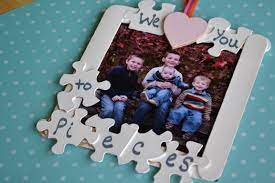Make picture frames out of cereal (free) box cardboard!: Puzzle Piece Frame Diy For Beginners Kiwico