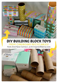 All sorts of paper products, office supplies and playground equipment are now made from recycled materials. Easy Diy Toys Recycled Building Blocks B Inspired Mama