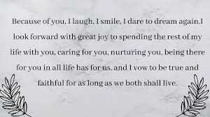 Each of these wedding vows examples is personal and loving. 59 Best Non Traditional Wedding Vows That Sparkle Brideboutiquela
