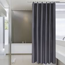 Amazon Com Aoohome Stall Shower Curtain 36 Width X 72 Height Inch Solid Fabric Bathroom Curtain For Hotel With Hooks Waterproof Dark Grey Kitchen Dining