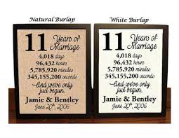 4.8 out of 5 stars 38. Amazon Com 11 Year Anniversary Burlap Print 11th Anniversary 11th Anniversary Gift 11 Years Together 11th Wedding Anniversary 11th Anniversary Gift For Her 11 Years Of Marriage Handmade