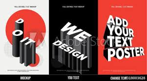 Modern Typography Template Poster Design Mockup Social Media Full Editable Text You Can Change 2020