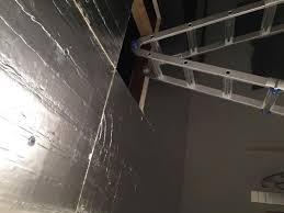 If you already have a separate living or floored storage space above, then your best choice is to spray foam if the ceiling rafters support an outside roof only, some different insulation types can work, although spray foam is likely to be the best answer. Garage Ceiling And Insulation Rigid Foam Board Install With Pictures Doityourself Com Community Forums