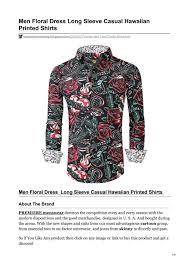 Also set sale alerts and shop exclusive offers only on shopstyle. Flash Apparel Premier Men Floral Dress Shirts Long Sleeve Casual Button Down Flower Hawaiian Printe By Manish Jangid Issuu