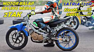 Modifikasi satria 2 tak hitam drag bike dan road race. Motor Tua Yg Menolak Punah Satria 120r Road Race Solusi Motor Balap Murah Youtube