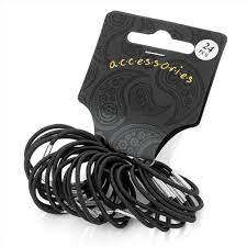 Set Of 24 Black Thin Mini Hair Elastics Bobbles Hair Bands See This Great Product Hairdresser Hair Elastics Hair Band Hair Styles