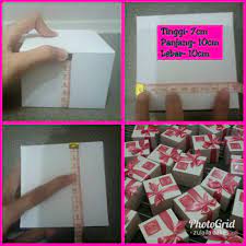 Ini juga cara sempurna untuk menggunakan kertas memo yang cukup dari proyek lain. Kotak Doorgift Kotak Kek Design Craft Others On Carousell