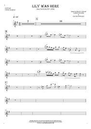 Lily Was Here Notes For Guitar Saxophone Part Playyournotes Saxophone Alto Saxophone Sheet Music