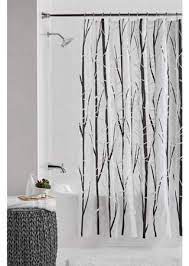 Mainstays Woodland 70 X 72 Peva Black White Shower Curtain Or Liner Walmart Com In 2021 Black White Shower Curtain White Shower Curtain White Shower