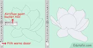 Gambar sketsa hitam putih tersebut, dapat dimanfaatkan sebagai media mewarnai gambar bagi anak usia dini maupun sekolah dasar. Cara Menggambar Bunga Melati Menggunakan Pen Tool Photoshop