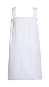 With straps) waffle bathwrap cotton towel with pocket one patch pocket secure top elastic band nylon fabric closure approximately 10.5 oz per bath wrap available colours: Buy Goza Towels Girls Spa Bath Shower Terry Velour Cotton Towel Wrap With Shoulder Straps Medium White Features Price Reviews Online In India Justdial
