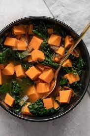 Sweet Potato And Kale Soup Recipe Kale Soup Vegetarian Recipes Easy Cheap Healthy Lunch