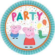 8 Plates Peppa Pig Round 22 8 Cm Amscan Europe
