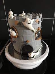 Gespenster Burg Torte Halloween Buffet Essen Motivtorte Kindergeburtstag