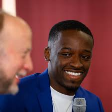 Today we welcomed Kris Rhim '21 back to #SpringfieldCollege for the tenth  annual Tom Waddell Symposium for Sports and Values to talk about his  journey as a student-athlete