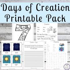 In 6 days, god created the world in which we live, and the 7th day was a day of divine rest. Free Days Of Creation Printable Pack Simple Living Creative Learning