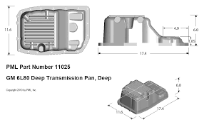 pml gm 6l80 6l80e deep transmission pan