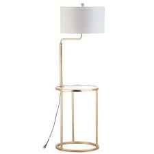 Elsie Side Table Floor Lamp Gold Leaf From One Kings Lane Floor Lamp Table Side Table Lamps Gold Floor Lamp