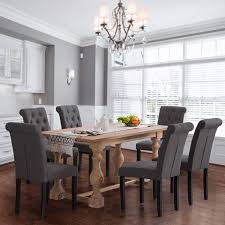 Elegant Solid Wood Tufted Dining Chair Kitchen Dining Room Chairs Tufted Dining Chairs Dining Room Chairs Grey Dining Room