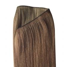 Natural Light Brown Caramel Light Mix Colour 8 16 Deluxe Double Weft No Clips Human Hair Extensions