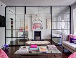 partition between living room houzz