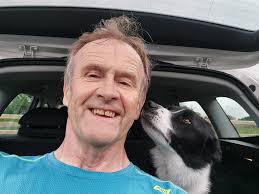 Jack waiting for the go and then the thank you when we finished the run.