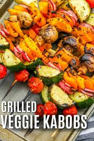 Grilled Marinated Vegetable Kabobs Spend With Pennies