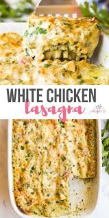White Chicken Lasagna With Ham Chicken Dinner Recipes Chicken Lasagna Yummy Pasta Recipes