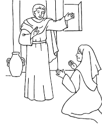 This download is available to members only. Gabriel The Angel Appears To Mary And Give Her The Blessing Coloring Pages Bulk Color