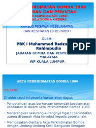 Akta lembaga koko malaysia (pemerbadanan) 1988. Akta Bomba2 Edit
