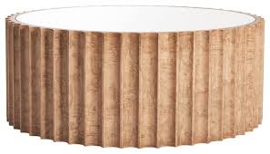 In this video i created a coffee table out of pallet wood with an integrated infinity mirror. Round Mirror Coffee Table Gear Fluted Column Cocktail Table Olive Ash Burl Wood Contemporary Coffee Tables By Innovations Designer Home Decor Accent Furniture Houzz