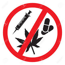 It is recognized by the bold red circle with a diagonal bar running from the top left to the bottom right. Drugs Or Alcohol Are Prohibited Sign Royalty Free Cliparts Vectors And Stock Illustration Image 77410086
